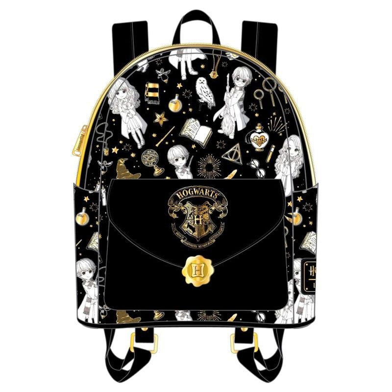 Loungefly! Leather: Movies: Harry Potter Magical Elements AOP