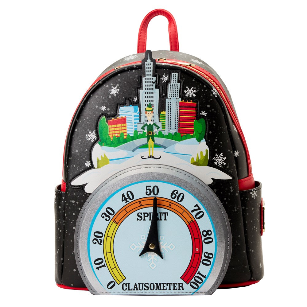 Loungefly! Leather: Elf Clausometer Light Up Mini Backpack