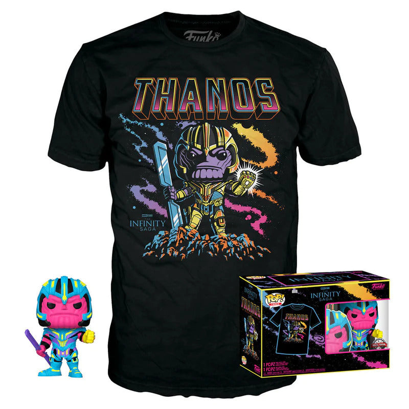 Pop! & Tee: Marvel:Thanos Blacklight: L