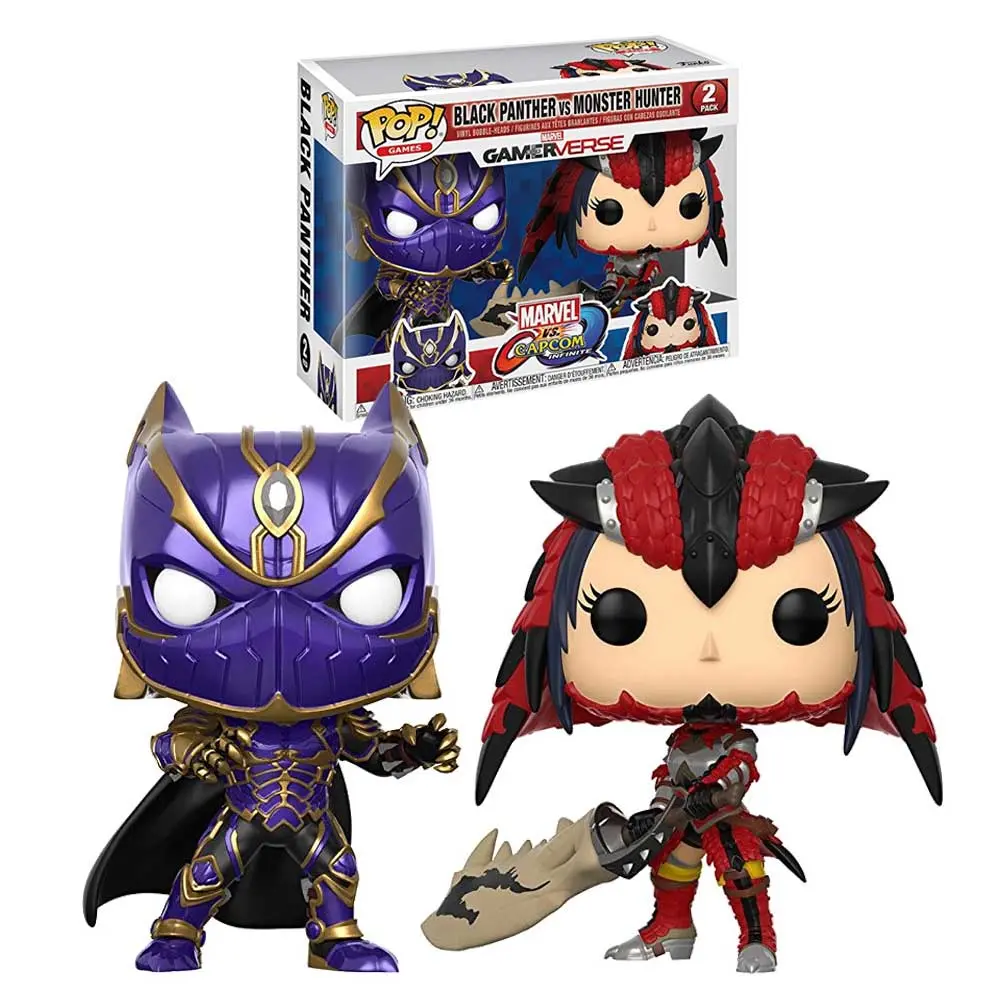 Pop! Games: Marvel Vs. Capcom- Black Panther vs Monster Hunter 2 pack