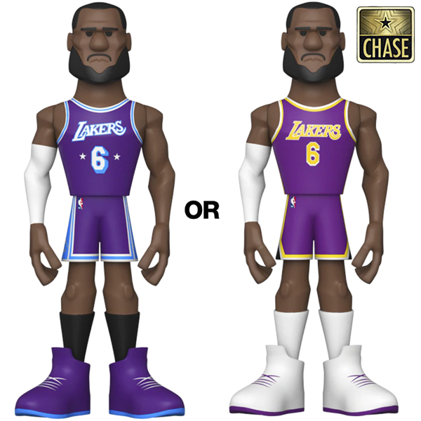 Gold 5" NBA: Lakers- LeBron James (City) w/ Chase