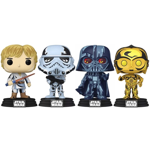 [FU63198] Pop! Movies: Star Wars- Retro Series 4 pack