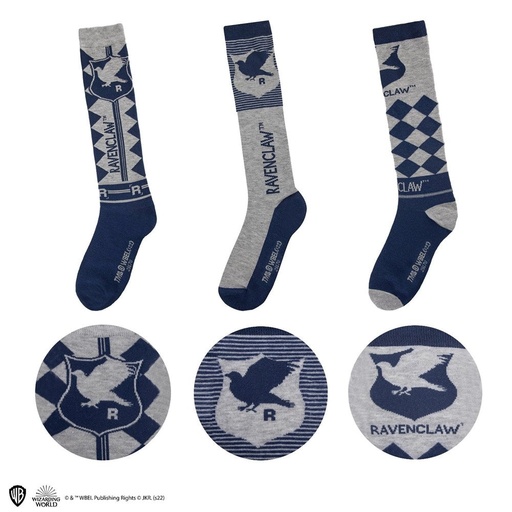[CR9242] Cinereplica: Socks Set of 3 - Knee High Hufflepuff