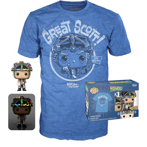 [FT63588] Pop! & Tee: Back To The Future: Doc w/ Helmet - L