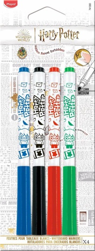 [PGM741300] White Board Markers HarryPotter Bls=4Pcs