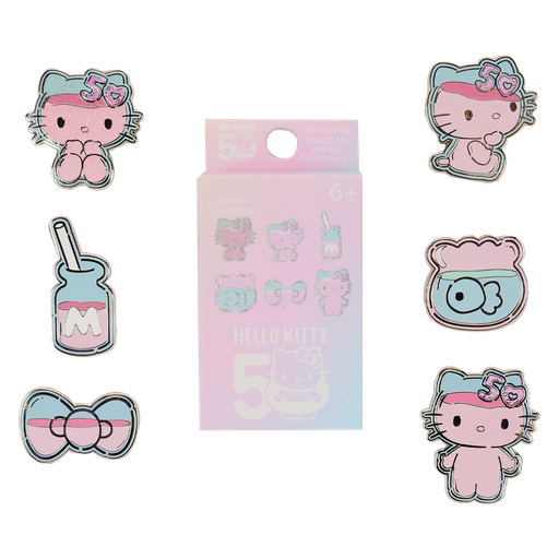 [LF-SANPN0254EA] Loungefly! Blind Box Pin: Hello Kitty 50th Anniversary Clear and Cute Mystery Box