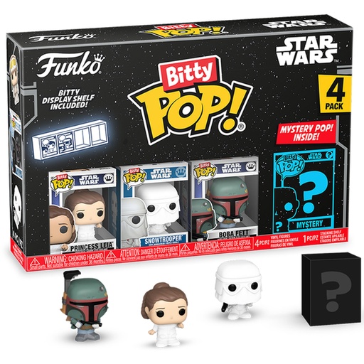 [FU83669] Bitty Pop! Star Wars: Star Wars - Leia 4pk