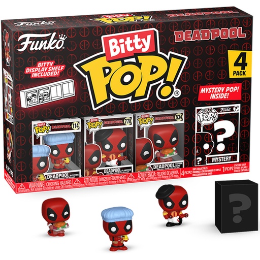 [FU84960] Bitty Pop! Marvel: Deadpool - Bathtime 4PK