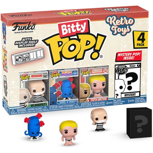 [FU75449] Bitty Pop! Icons: Retro Toys - Mr. Monopoly 4pk