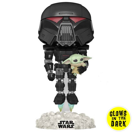 [FU58286] Pop! Tv: Mandalorian- Dark Trooper w/Child (GLOW)(Exc)